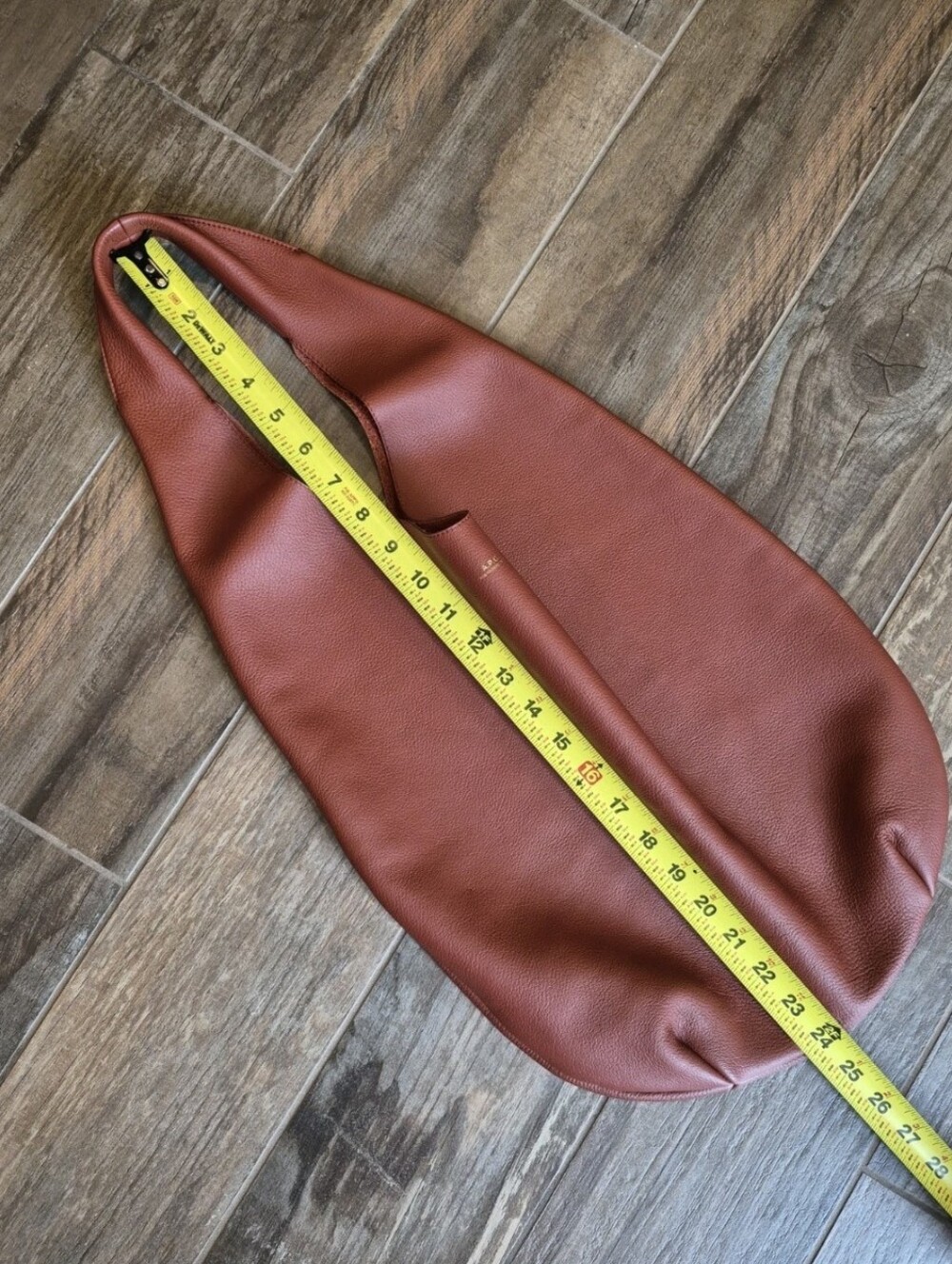 A.P.C. Le Neige Genuine Leather Unlined Hobo Shoulder Bag - Picture 15 of 16